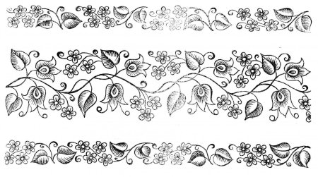 Растительныцорнамент в полосе