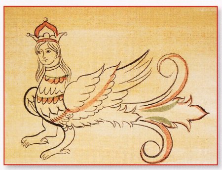 Великоустюжская роспись птица Сирин