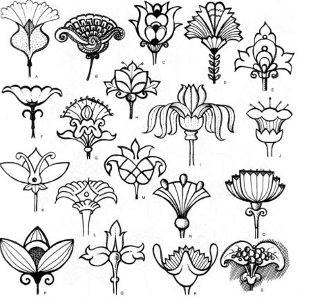 Декоративные цветы стилизованные