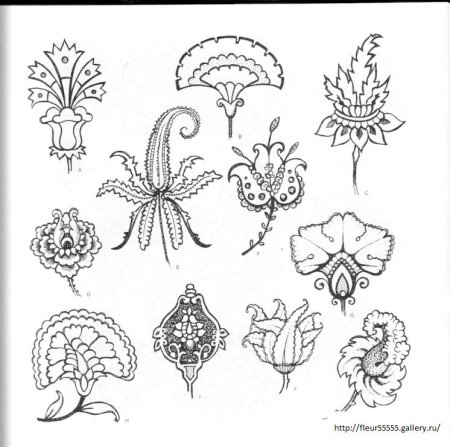 Стилизованные растительные мотивы