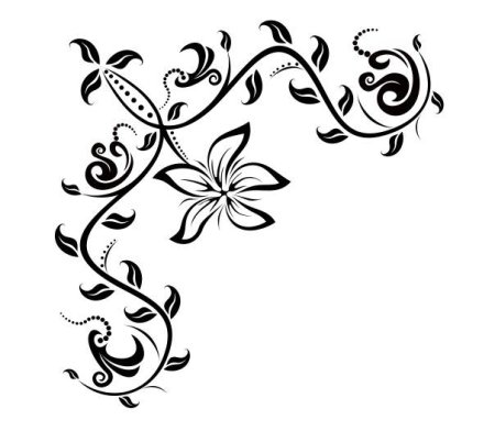 Растительный узор угловой