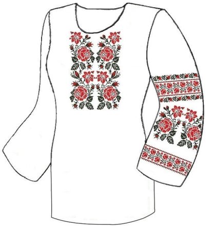 Вышивки народных узоров на одежде
