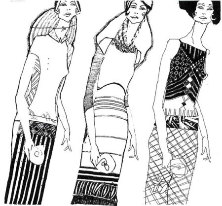 Эскиз одежды с орнаментом