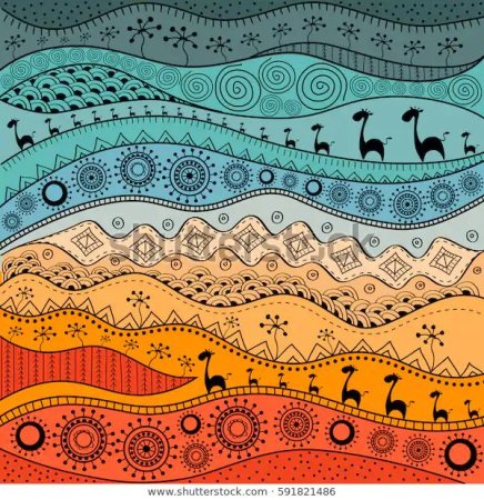 Африканский орнамент вектор