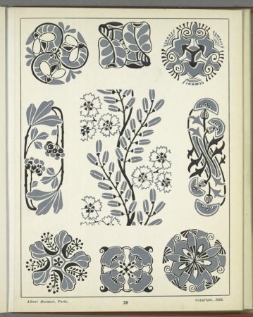 Книга Анри Жилле с орнаментами в стиле Модерн