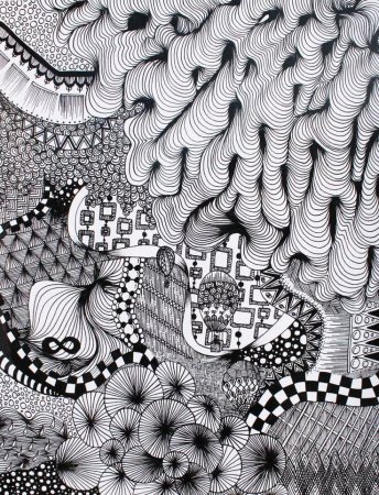 Зентангл дудлинг зенарт