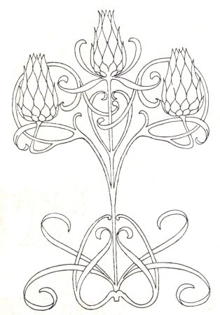 Чертополох ар нуво