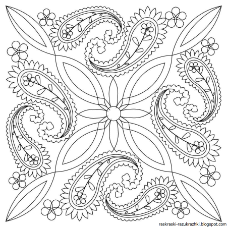 Орнаменты. Раскраска