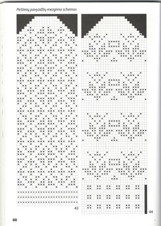 Схемы рисунков для вязания варежек