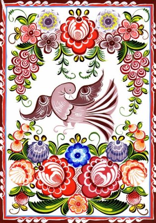 Росписи русские народные Городецкая