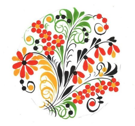 Техника рисования хохломской росписи