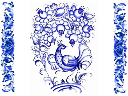 Роспись по дереву народный промысел Гжель