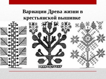 Образ дерева в русской вышивке