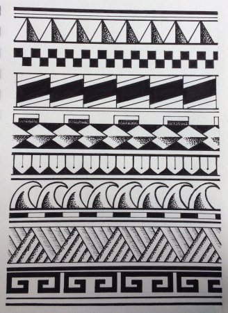 Геометрический орнамент в полосе