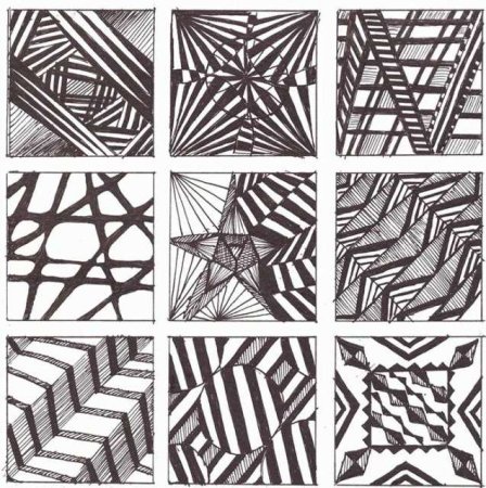 Орнамент из прямых линий