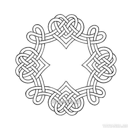 Плетеный орнамент в круге