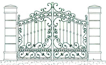 Кованые ворота эскизы