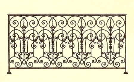 Кованый забор в стиле Ампир