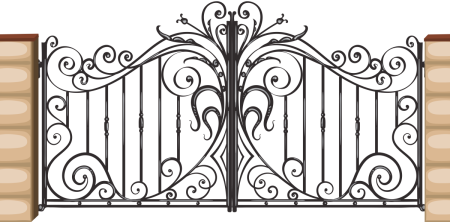 Кованые изделия на прозрачном фоне