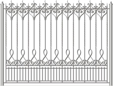 Кованый забор рисунок