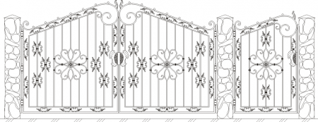 Металлические узоры на ворота