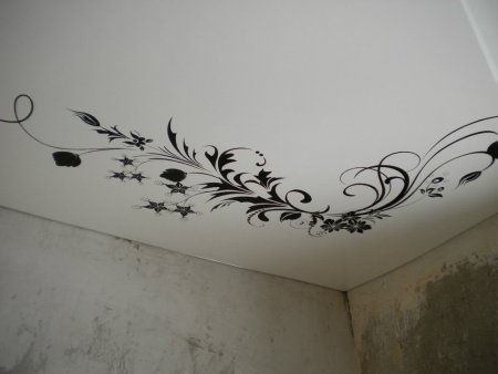 Натяжные потолки с узорами