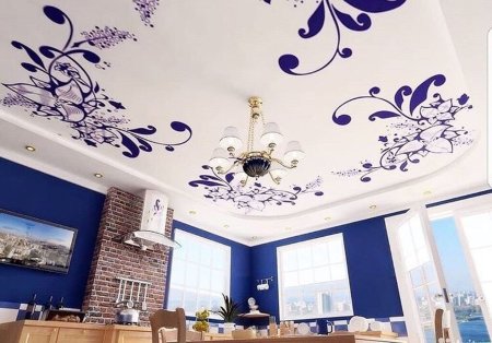 Натяжные потолки с орнаментом