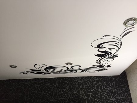 Натяжные потолки с узорами