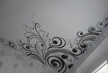 Фотопечать на натяжных потолках узоры
