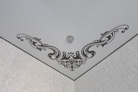 Натяжные потолки с узорами