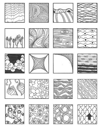Зентангл для начинающих узоры в квадратах