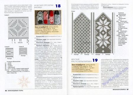 Вязание варежек спицами жаккардовым узором для женщин с описанием