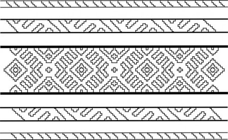 Раскраска полотенце с орнаментом