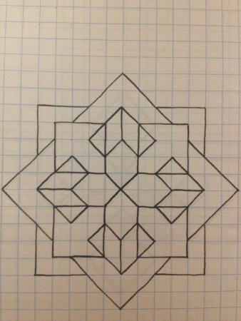 Узоры в тетради в клетку