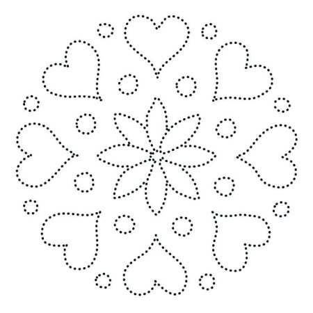 Рисование мандалы по точкам