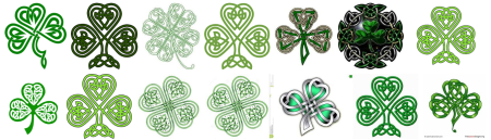 Кельтский Клевер четырехлистный символ