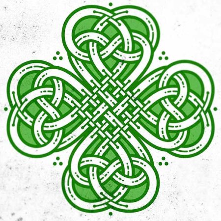 Кельтский талисман четырехлистный Клевер