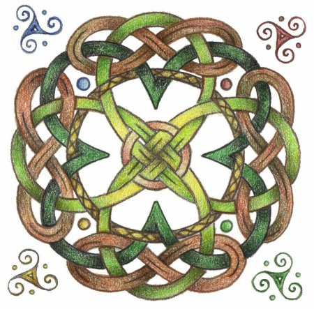 Кельтский орнамент косичка
