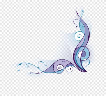 Цветные завитки на прозрачном фоне