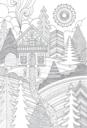 Раскраска "Пряничный домик"