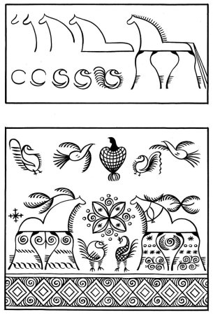 Мезенская роспись узоры