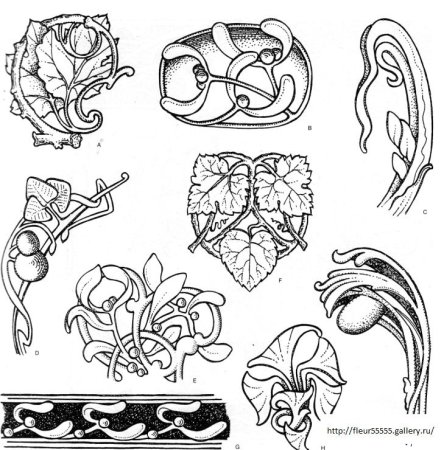 Орнамент арт нуво Модерн