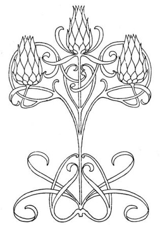 Чертополох ар нуво