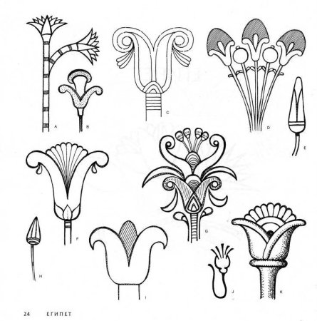 Растительный орнамент древнего Египта