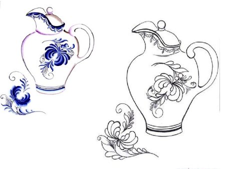 Гжельская роспись расрас