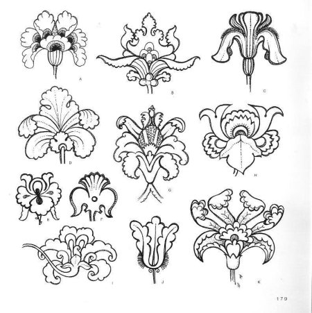 Растительный орнамент эскиз