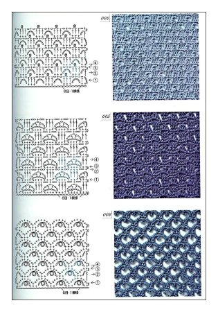 Узоры крючком со схемами