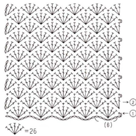 Вязание крючком схемы ажурных узоров кофточек