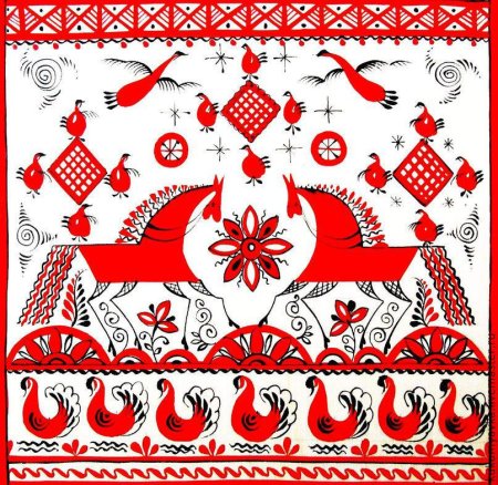 Мезенская роспись Беломорские узоры