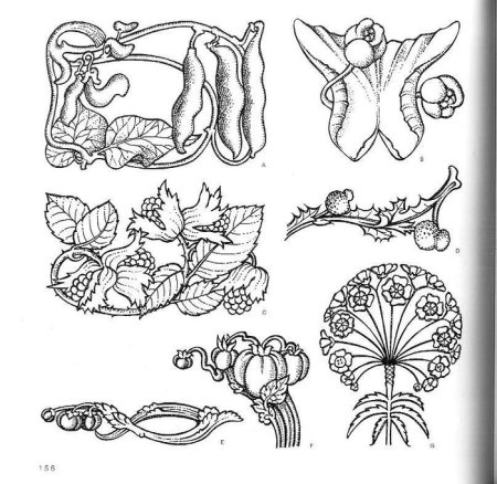 Ар нуво Модерн орнамент ленточный